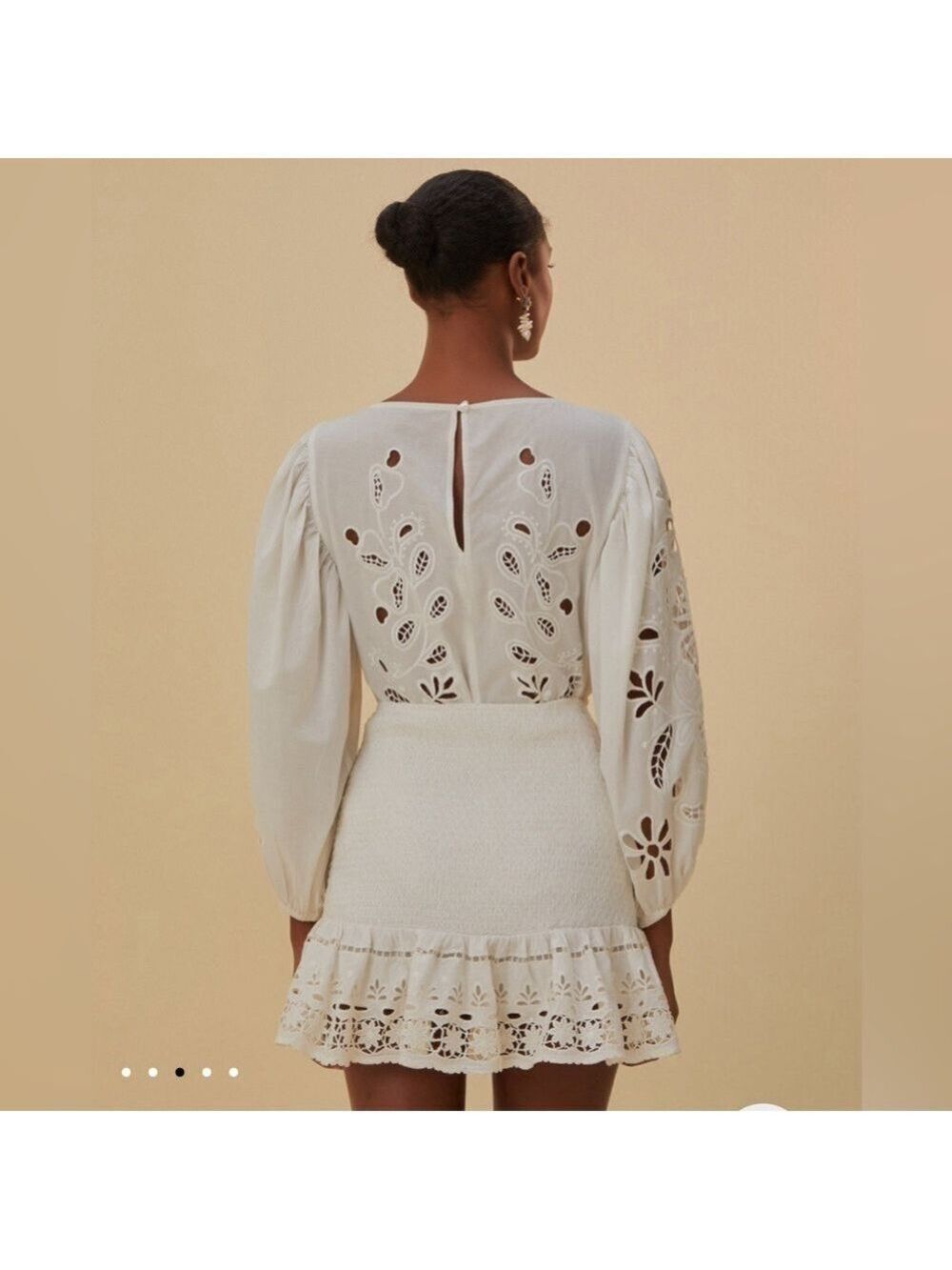 Farm Rio White Richelieu Mini Skirt - Picture 6 of 8